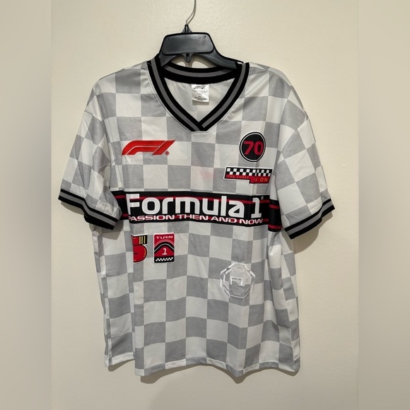 Formula 1 Tops - Formula 1 Gray Checkered Women’s Shirt